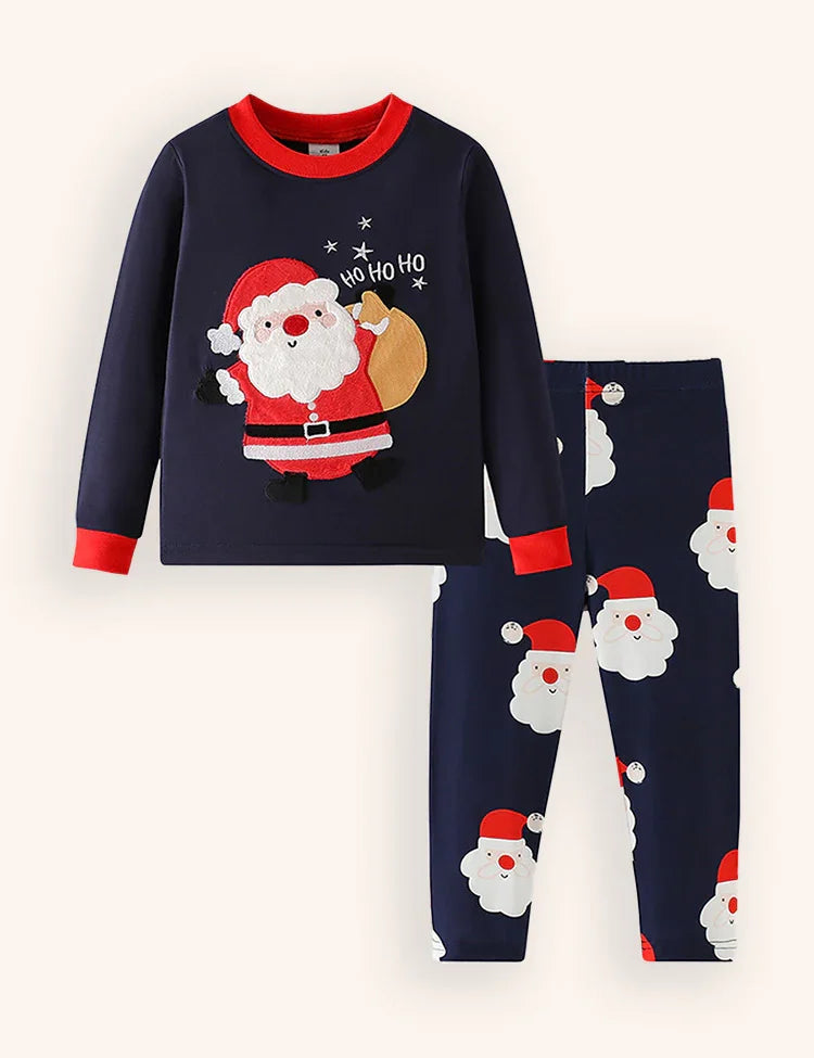 Christmas Santa Embroidered Loungewear