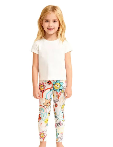 Cute Flower Print Leggings