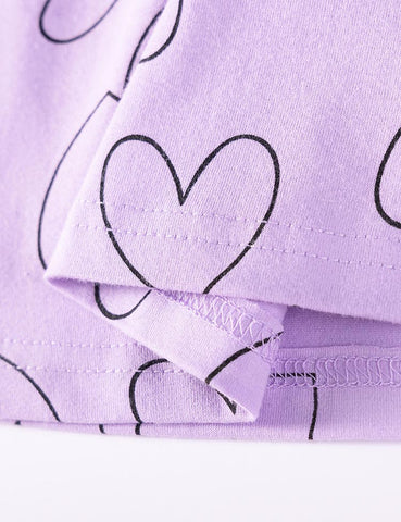 Valentine's Day Love Print Cotton Dress