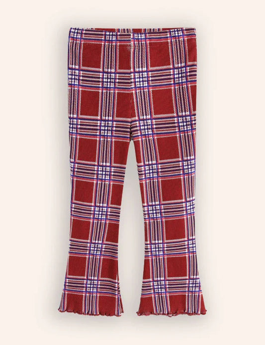 Checked Flared Leggings