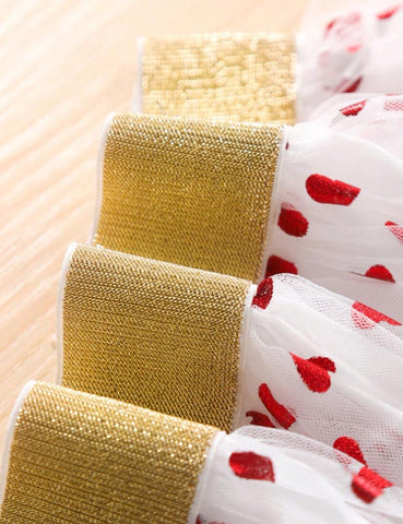 Valentijnsdag hart tule rok set