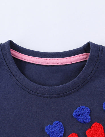 Valentine's Day Heart Embroidered Dress