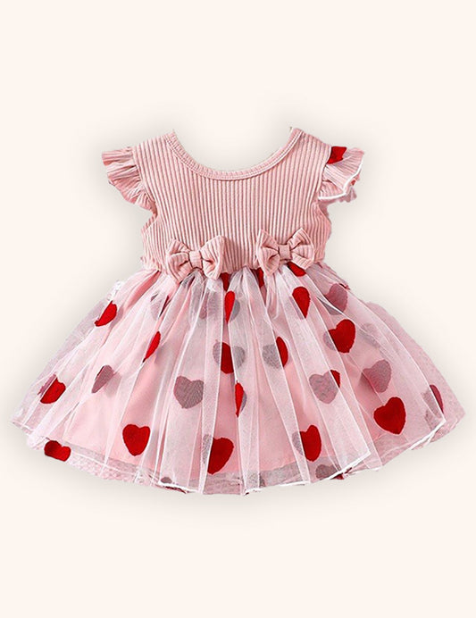 Valentine's Day Love Tulle Bow Dress