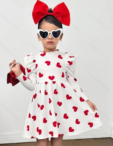 Valentine's Day Love Print Dress