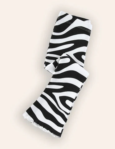 Zebra Striped Flared Leggings