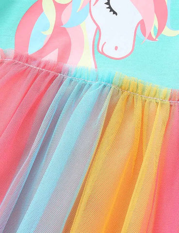 Unicorn Print Tulle Dress