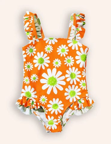 Flower Print One-piece Swimsuit