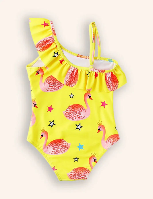 Flamingo Print One-piece Swimsuit