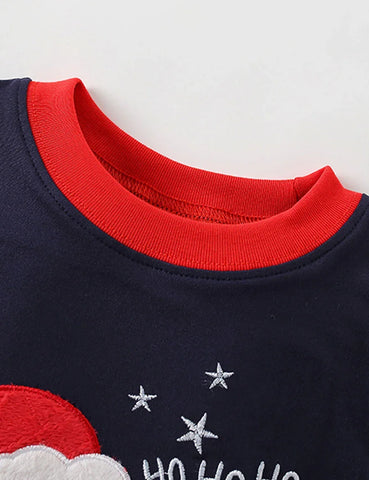 Christmas Santa Embroidered Loungewear