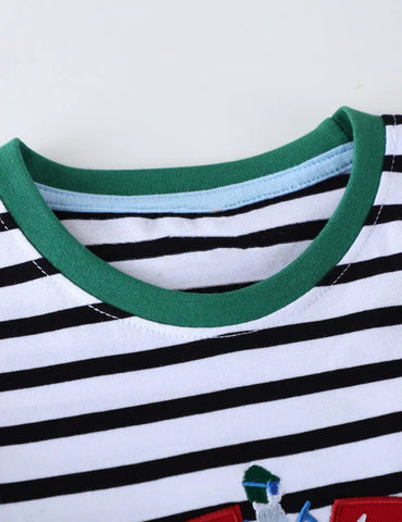 Cars Embroidered Long Sleeve T-Shirt