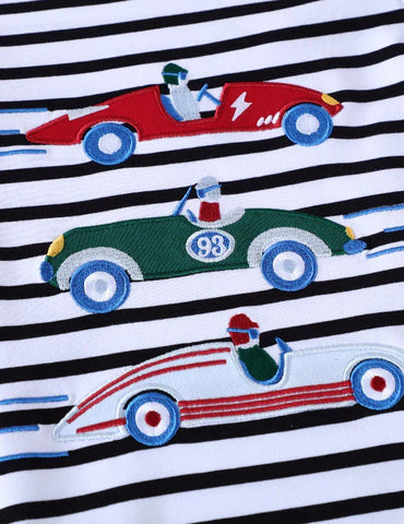 Cars Embroidered Long Sleeve T-Shirt