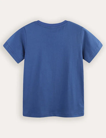 T-shirt a maniche corte stampata per auto da costruzione