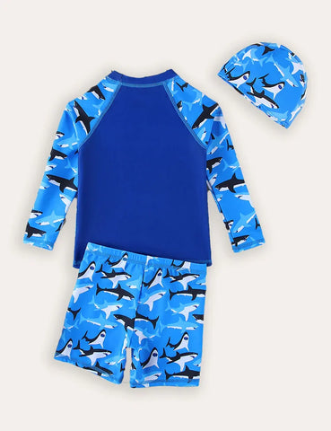 Ensemble de maillot de bain à imprimé requin