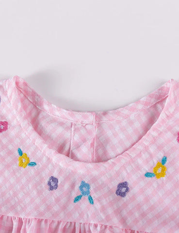 Rainbow Unicorn Applique Long Sleeves Dress
