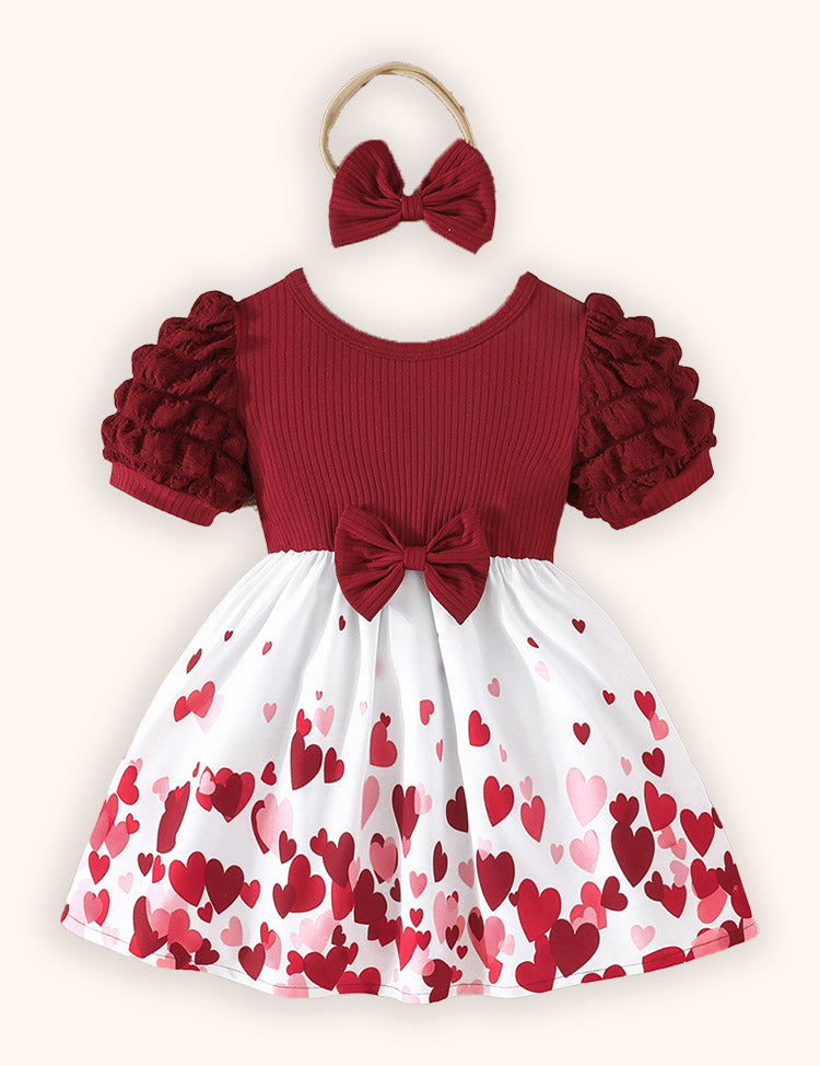 Floral Decorations with Bows Dress + Heaband