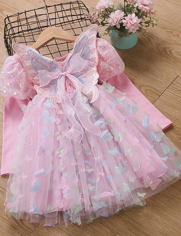 Butterfly Suspender Tulle Princess Dress