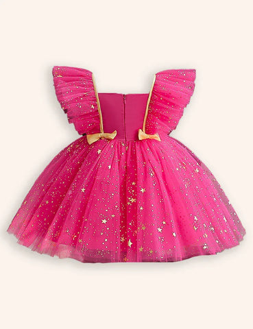 Christmas Star Tulle Princess Party Dress