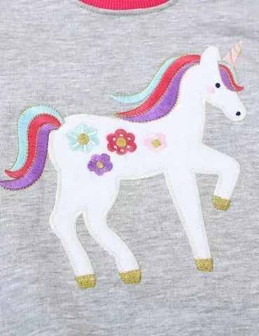 Sweatshirt Mit Einhorn-Applikation