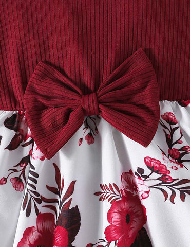Floral Decorations with Bows Dress + Heaband