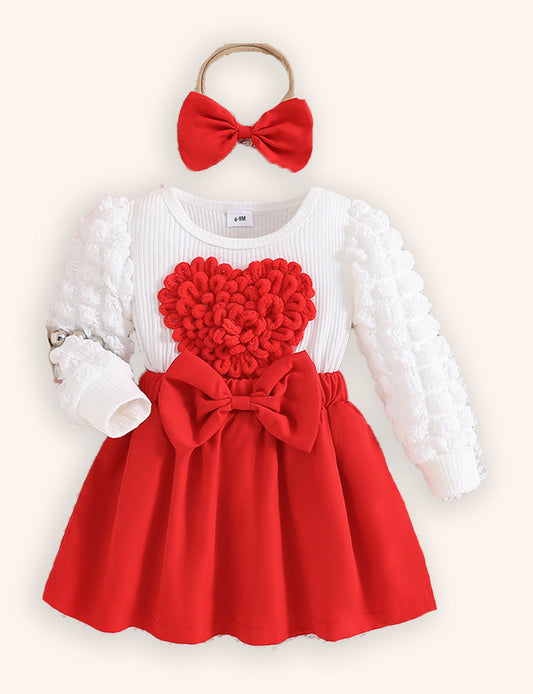 Abito a maniche lunghe Love di San Valentino