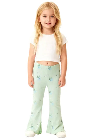 Flower Print Flared Leggings