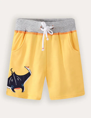 Shorts mit Tier-Applikation