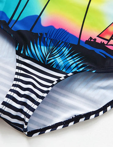 Coconut Print One-piece Swimsuit