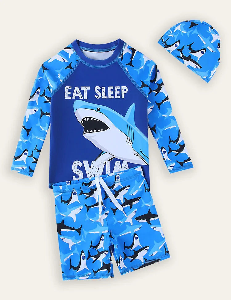 Ensemble de maillot de bain à imprimé requin