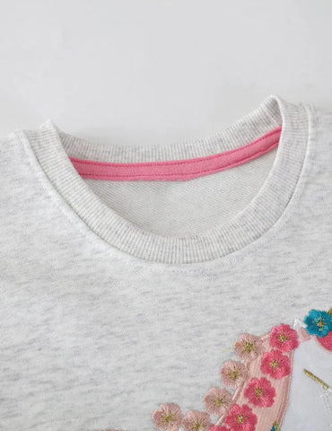 Unicorn Embroidered Sweatshirt