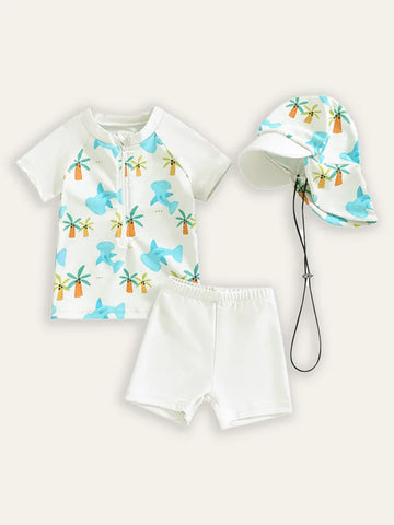 Bedrucktes Sommer-Badeanzug-Set
