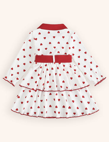 Valentine's Day Heart Print Dress