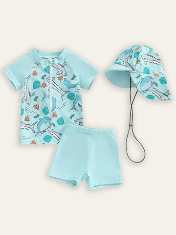 Bedrucktes Sommer-Badeanzug-Set