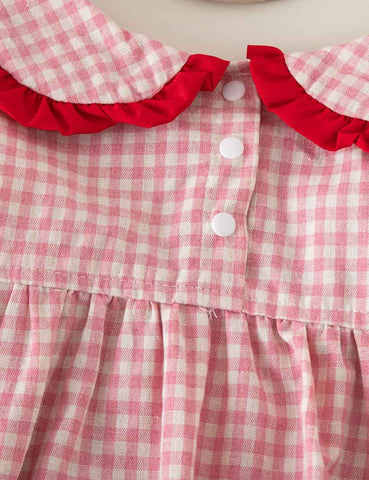 Valentine's Day Embroidered Long Sleeve Princess Dress
