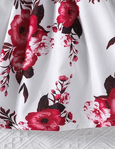 Floral Decorations with Bows Dress + Heaband