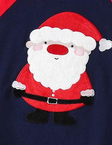 Santa Applique Sweatshirt Two-piece Set