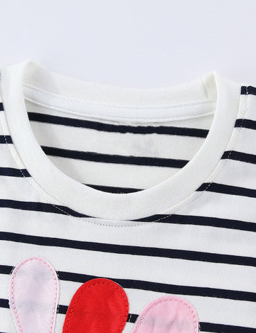 Cute Flower Applique Dress
