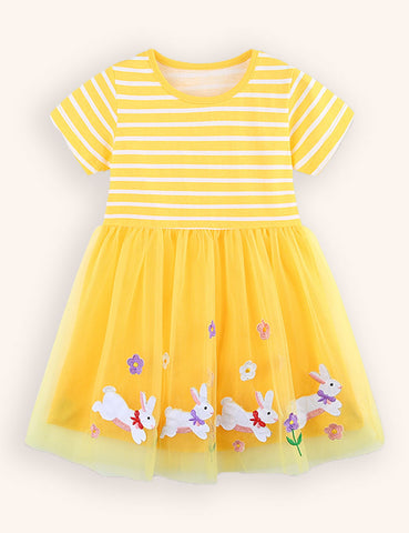 Bunny Applique Tulle Dress