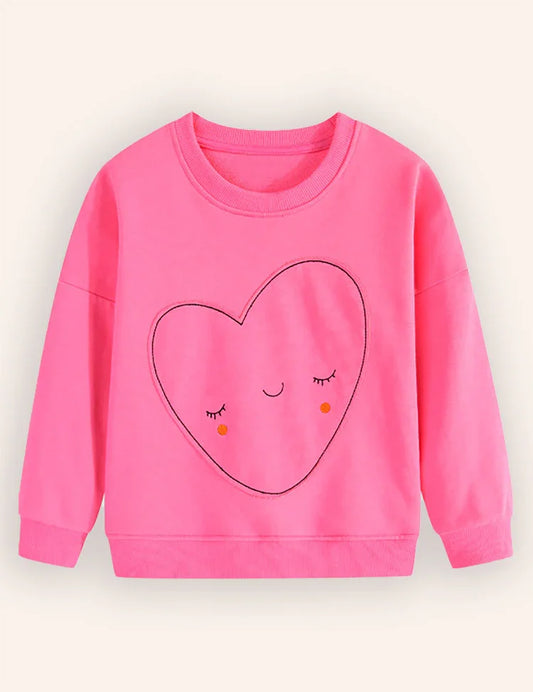 Felpa carina con cuore grande