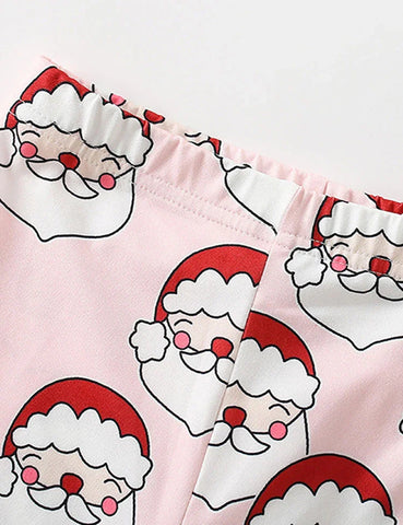 Santa Claus Applique Pajama Set