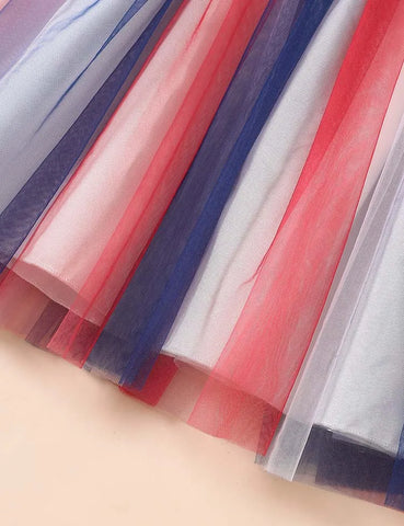 Independence Day Star Striped Bow Sleeveless Dress
