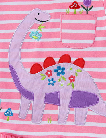 Dinosaur Embroidered Dress