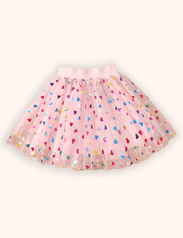 Valentine's Day Love Print Tutu Skirt