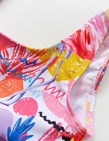 Flamingo Print One-piece Swimsuit
