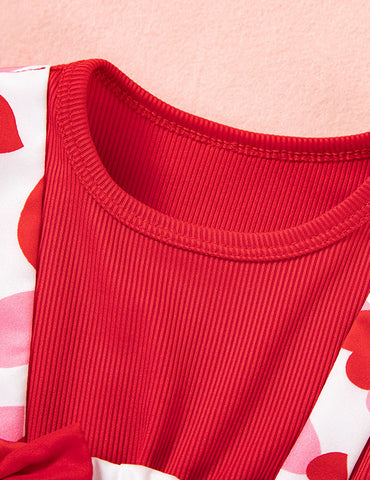 Valentine's Day Love Long Sleeve Overall Set