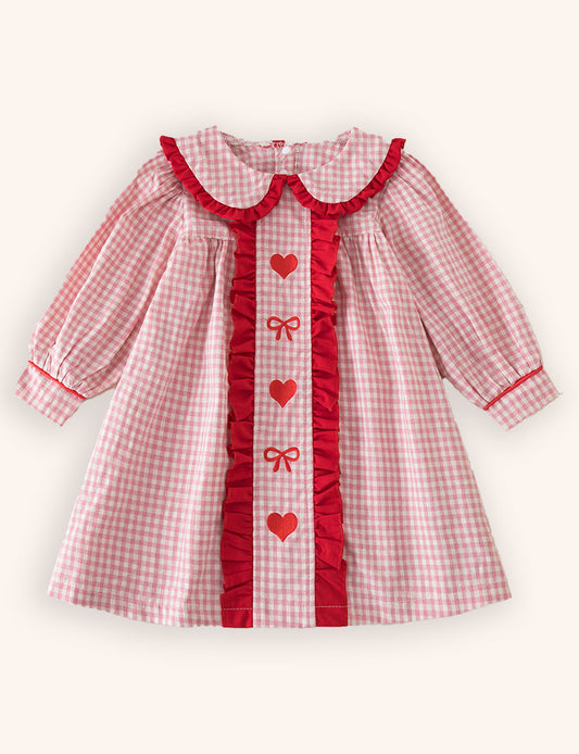 Abito da principessa a maniche lunghe ricamato per San Valentino