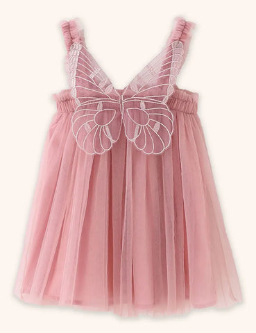 Abito in tulle con farfalla 3D