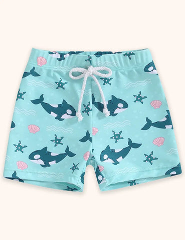 Cartoon Printed Swimming Trunks