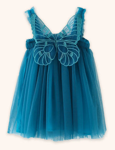 Abito in tulle con farfalla 3D