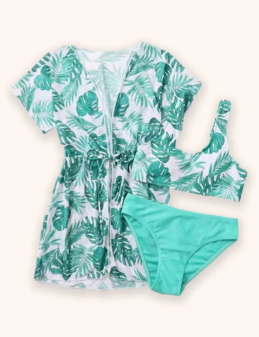 Printed Sunscreen Swimsuit