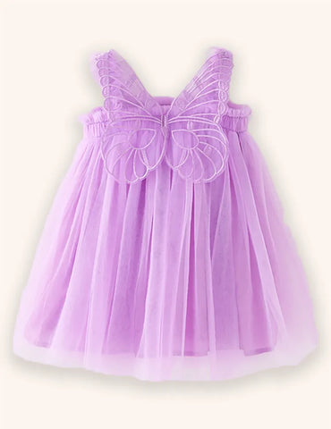 Abito in tulle con farfalla 3D